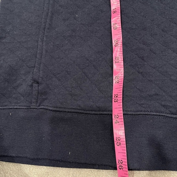 [XXL]Eddie Bauer Black Quilted Pullover 1/4 snap Cotton Blend Sweatshirt - Picture 7 of 9